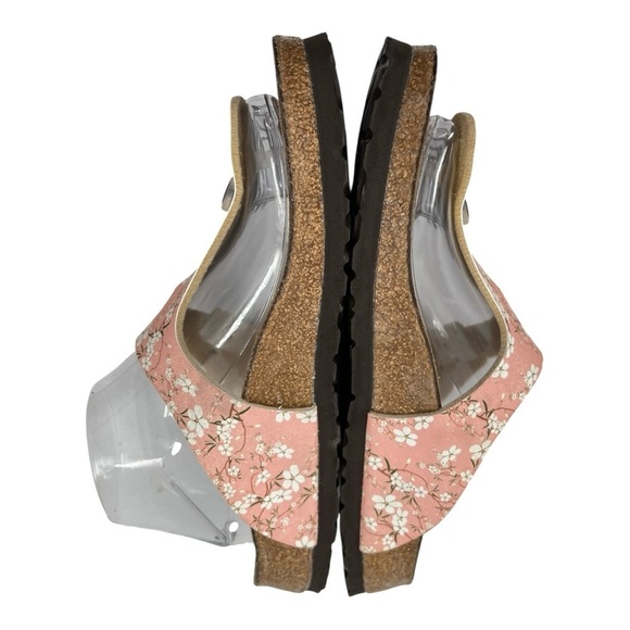 Birkenstock Women's Papillio by Birkenstock Pink Floral Gizeh Sandals Size  7 - Picture 2 of 9